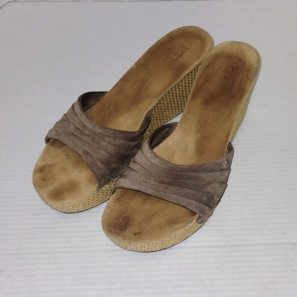 UGG Brown Wedge Sandals